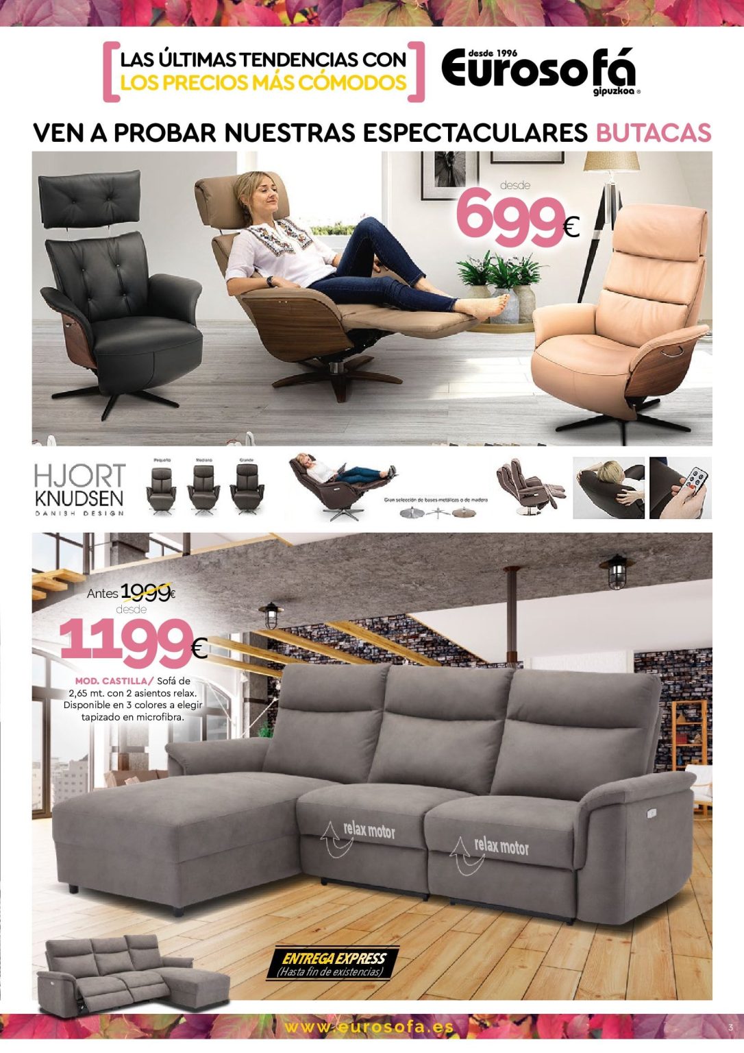 Sofás, butacas y colchones muy baratos. EUROSOFA GIPUZKOA