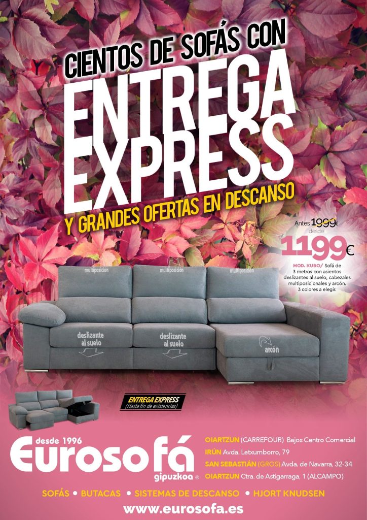 Sofás, butacas y colchones muy baratos. EUROSOFA GIPUZKOA