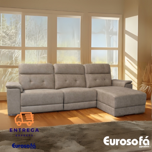 sofa barato con chaiselongue electrico y cabezales