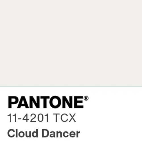 Pantone 2026 Cloud Dancer inspiración
